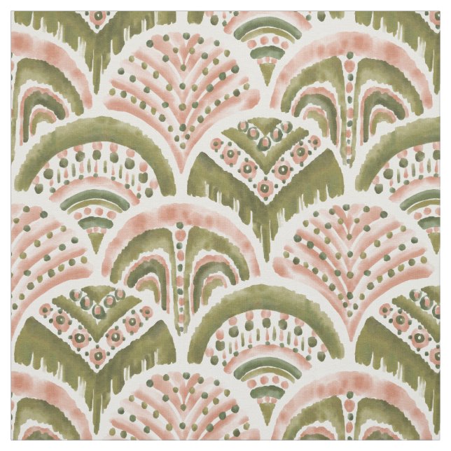 Tissu Saint-Jacques-de-Maille d'or Boho (Échantillon)