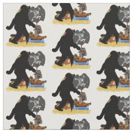 Tissu Sasquatch Pirate trésor coffre