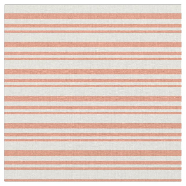 Tissu Saumon foncé et Motif beige à carreaux/rayures (Fermer)