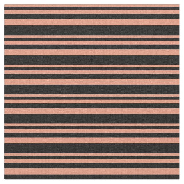 Tissu Saumon foncé et Motif noir (Fermer)