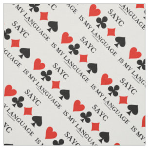 Tissu SAYC Est Ma Langue Quatre Costumes Carte