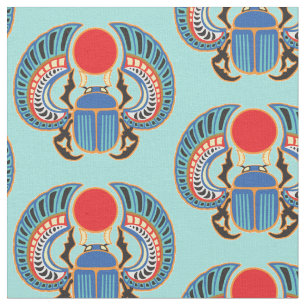 Tissu scarabée égyptien