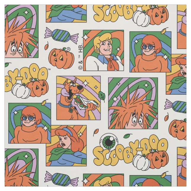 Tissu Scooby-Doo Halloween Photos Pattern (Échantillon)
