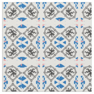 Tissu Scottish Flag & Lion, fashion Hearts/Scotland