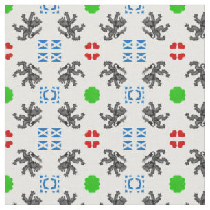 Tissu Scottish Flag & Lion Hearts, mode écossaise WGL