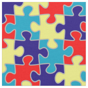 Tissu Sensibilisation à l'autisme TSA Asperger Motif de