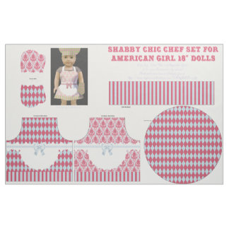 Tissu Shabby Chic Poupée 18" Coupe et coudre Chef Set Ro