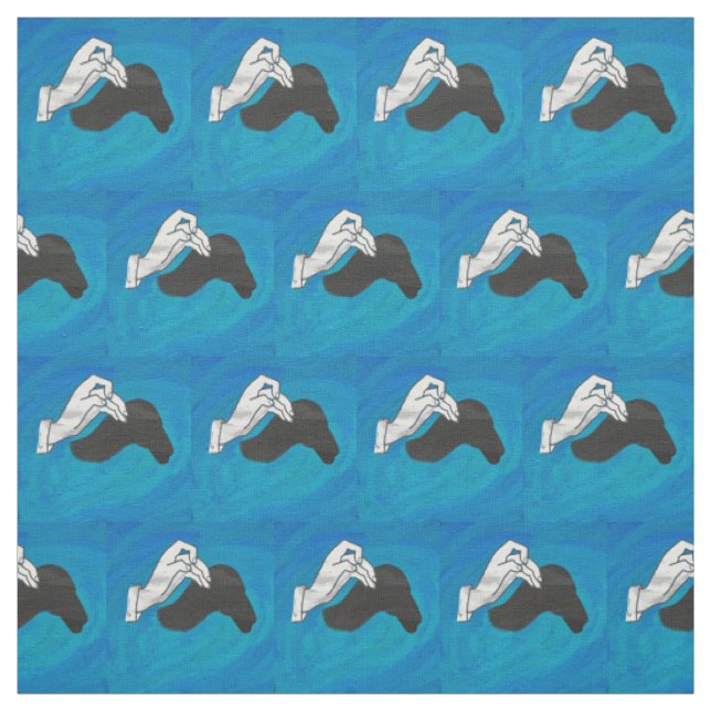 Tissu Shadow Camel on Blue (Échantillon)