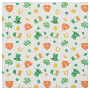 Tissu Shamrock et Casquette - Saint Patrick's Day Motif