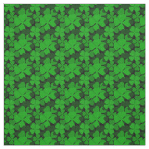 Tissu Shamrock irlandais, 4 feuilles de trèfle, vert ir