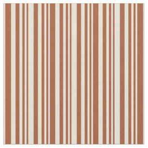 Tissu Sienna et Bisque Striped/Linked Motif