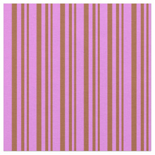 Tissu Sienna & Violet Coloured Lined/Striped Motif
