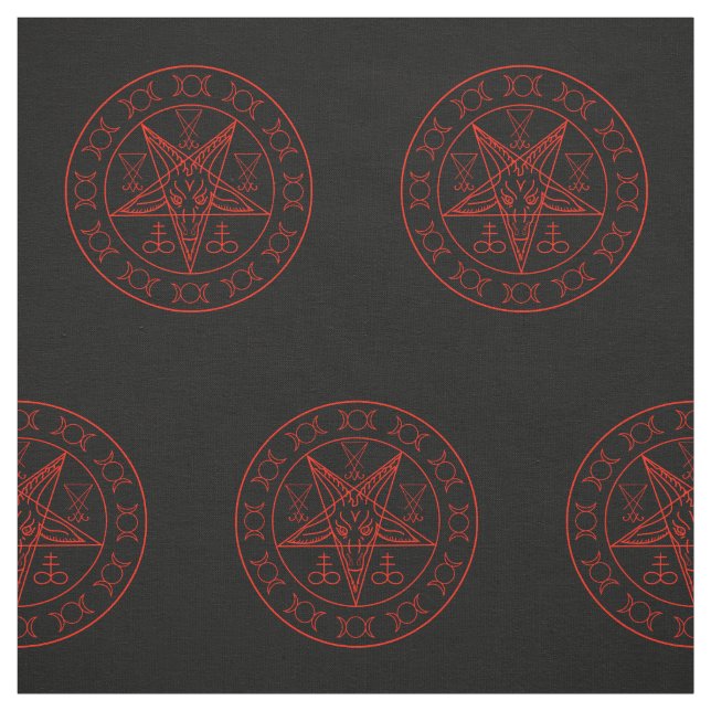 Tissu Sigil de lune triple de Baphomet et sigil de (Échantillon)