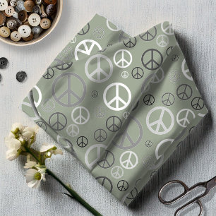 Tissu Signes de paix éparpillés gris ID1075