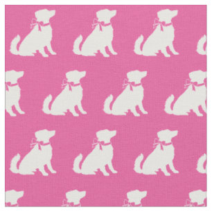 Tissu Silhouette de chien berger australien Animal de co