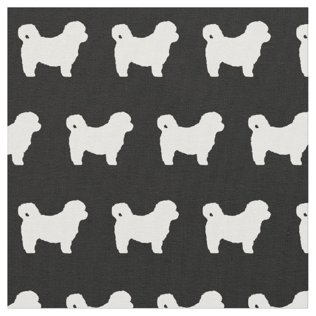 Tissu Silhouette de chien Shih Tzu Animal de compagnie (Fermer)