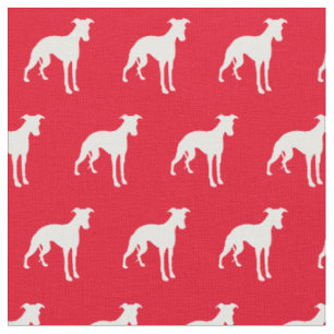 Tissu Silhouette de chien Whippet Animal de compagnie Ro