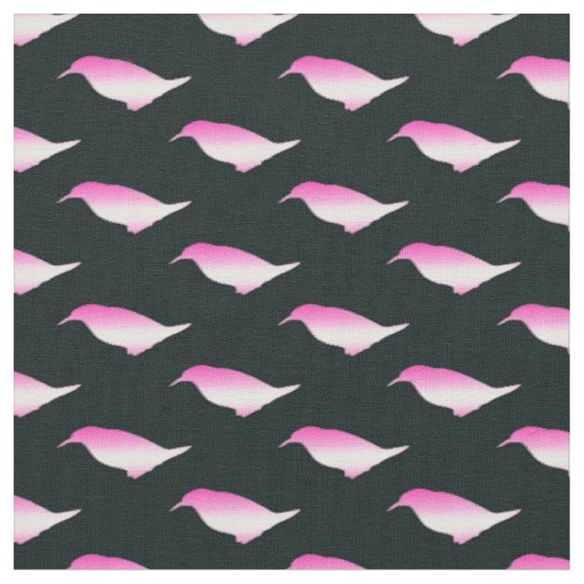 Tissu Silhouette de pingouin rose (Fermer)