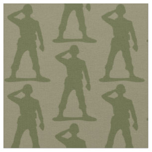 Tissu Silhouette verte Camo Soldat Saluant