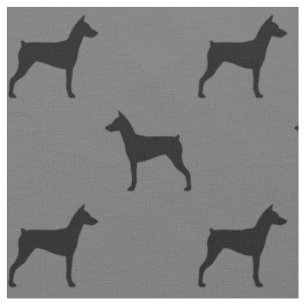 Tissu Silhouettes allemandes de race de chien Pinscher P