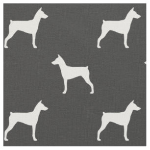 Tissu Silhouettes allemandes de race de chien Pinscher P