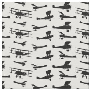 Tissu Silhouettes d'avion Vintage Plans décoratifs