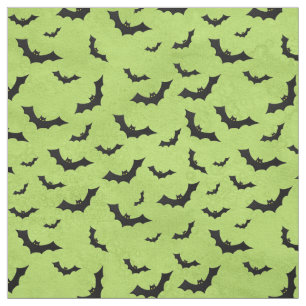 Tissu Silhouettes de chauves-souris blanches d'Halloween
