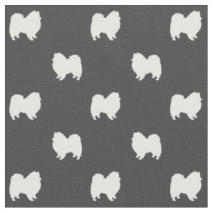 Tissu Silhouettes de chien esquimau américain à motifs