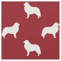 Silhouettes de Grand Pyrenees Motif Rouge et Blanc