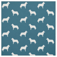 Silhouettes de Husky Sibérien Motif Bleu et Blanc