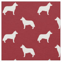 Silhouettes de Husky Sibérien Motif Rouge et Blanc