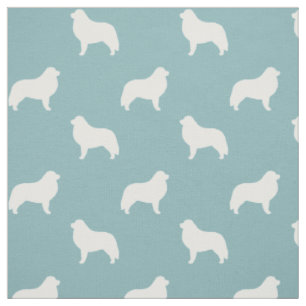 Tissu Silhouettes de race de chiens des grandes Pyrénées