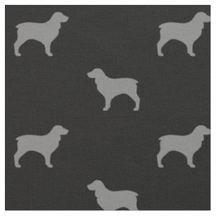 Tissu Silhouettes de race de chiens espagnols de Boykin 