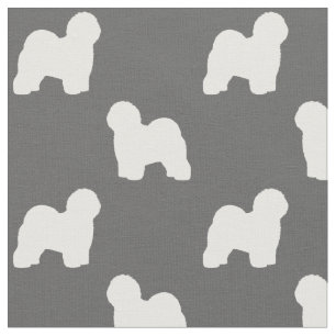 Tissu Silhouettes pour chien de berger anglais vieilles
