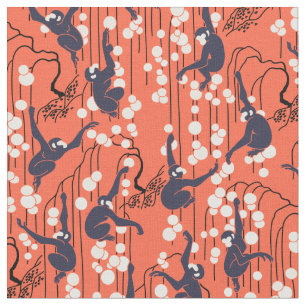 Tissu Singes Art Déco (couleurs originales)