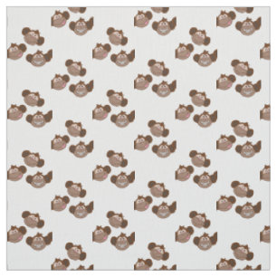 Tissu Singes de sourire