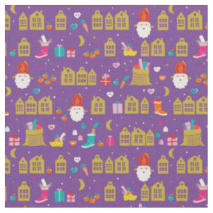 Tissu Sinterklaas a rencontré huisjes en kadootjes op pa