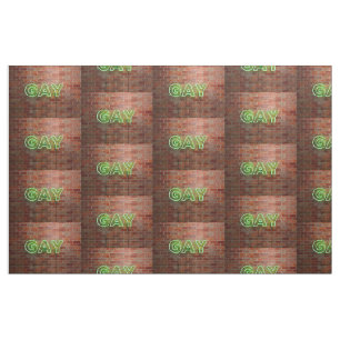 Tissu SlipperyJoe enseigne néon gay illuminée vif brilla