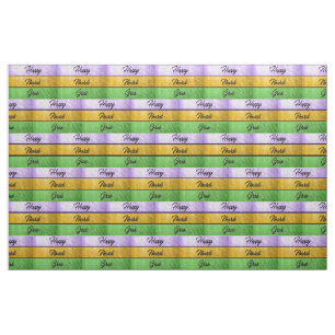 Tissu SlipperyJoe's Happy Mardi Gras violet or vert b