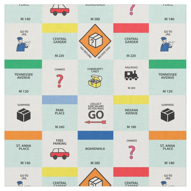 Tissu soirée de jeu de société en carton Monopoly (Fermer)