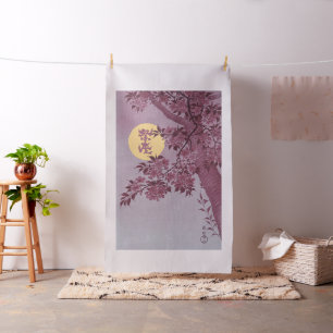 Tissu Soirée Lune Arbre Bleu Lune