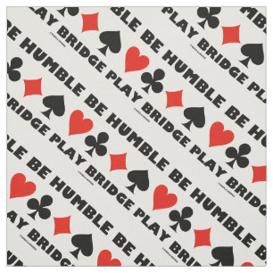 Tissu Sois humble Play Bridge Quatre combinaisons de car