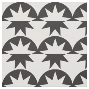 Tissu Soleil d'éclatement de l'étoile noire blanche d