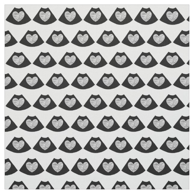 Tissu Sonographie Coton de coeur (Échantillon)