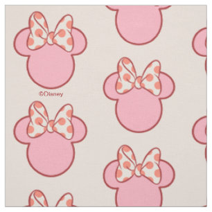Tissu Souris en silhouette à nœud à pois doux