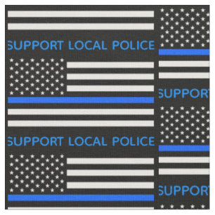 Tissu Soutien à la ligne bleue mince de la police local