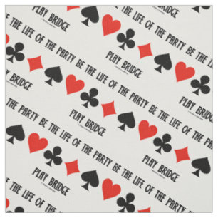 Tissu Soyez la vie des costumes de carte de pont de jeu