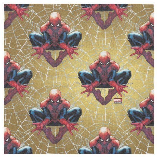 Tissu Spider-Man | Assis Dans Un Web (Fermer)
