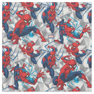 Tissu Spider-Man   Motif d'art de caractères géométrique