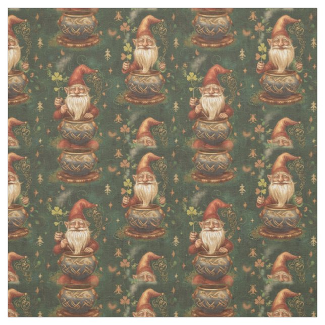 Tissu St Patrick Gnome Pot d'or 2 (Échantillon)